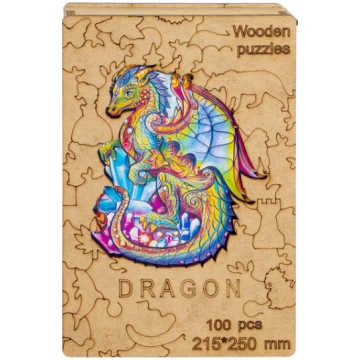 Koka puzle Pūķis, 100 d. Wooden puzzles