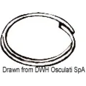 SS split ring 17x1 mm (37.106.02) Viadana