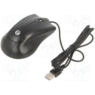 Mouse; black; USB; optical,wired; 1.8m; No.of butt