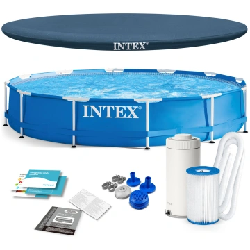 Intex 28212 karkasa baseins ar sūkni un pārsegu, 3