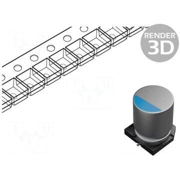 Capacitor: polymer | 390uF | 2.5VDC | ESR: 15mΩ | 
