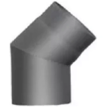 Dūmvadu līkums bez revīzijas 150/45mm melns