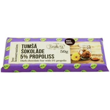 Šokolāde tumšā 5% propoliss, 50g Deiva