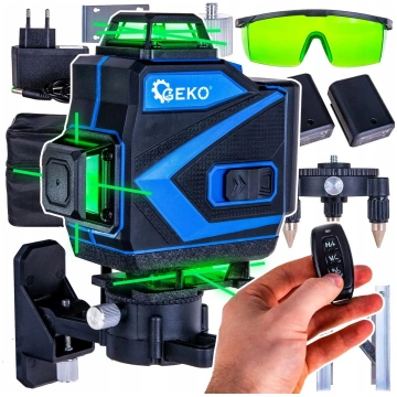 Krusta lasers 360° 4D GEKO ar divām uzlādējamām ba