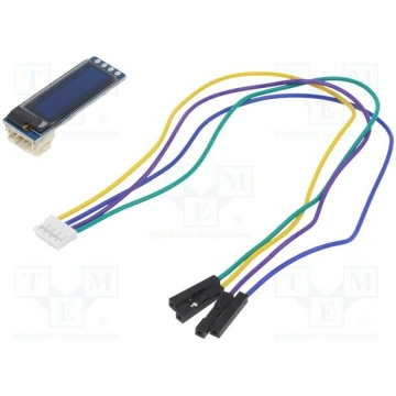 Display: OLED; 0.91"; 128x32; 36x12.5mm; white; PI