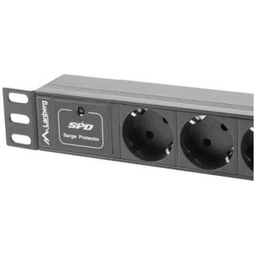 Surge protector Rack PDU 10 1U 3x Schuko 2m 16A bl
