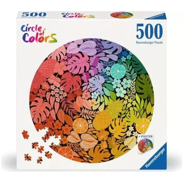 Ravensburger Puzle 500 Krāsu aplis: Tropiskais apl