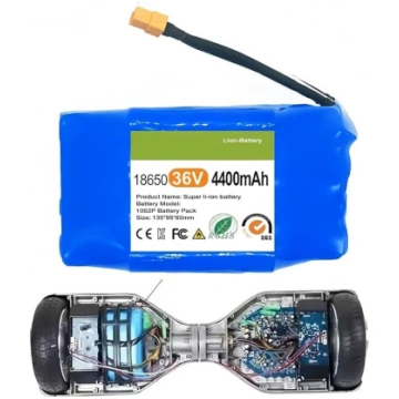 36 V 4,4 Ah hoverboard skūtera akumulatori, 10S2P