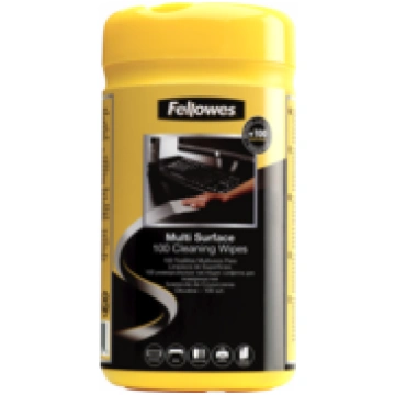 Fellowes Multi Surface 100 Cleaning Wipes 9971518