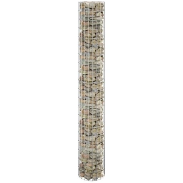 vidaXL gabions, augstā puķu kaste, apaļa, cinkots 