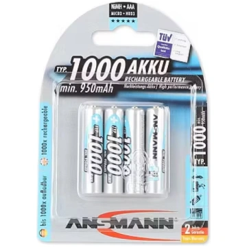 Ansmann AAA NiMh, 1.2V/1000mAh, x4 (5030882)