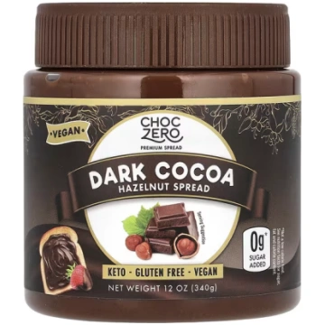ChocZero, Dark Cocoa Hazelnut Spread, 12 oz (340 g