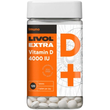 LIVOL EXTRA D vitamīns 4000 tabletes N120