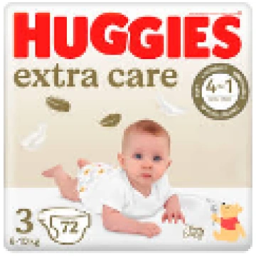HUGGIES Extra Care 3 autiņbiksītes (6-10kg), 72gab