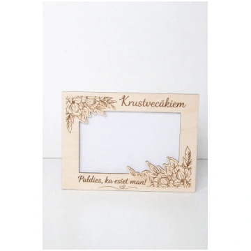 Personalizēts koka fotorāmis