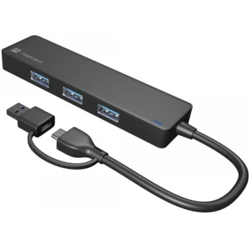 Natec USB 3.0 HUB, Mayfly, 4-Port, Black Natec USB