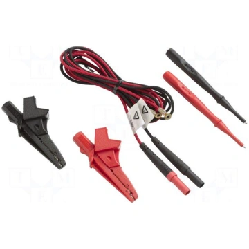Test leads | banana 4mm socket x2 | black,red | 2p