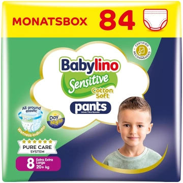 Autiņbiksītes Babylino Sensitive Cotton Soft pampe
