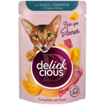 Delickcious sloksnes ar pīli un ķirbi krēmzupā kaķ