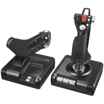 Vadības svira Logitech X52, melna krās