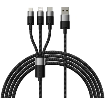 3in1 USB cable Baseus StarSpeed Series USB-C + Mic