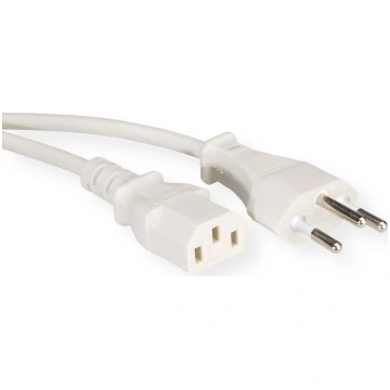 Value Power Cable, Straight IEC, CH, white, 1.8 m 