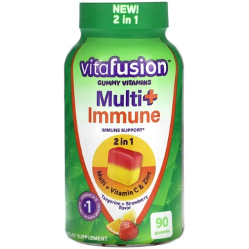 VitaFusion, Multi+ Immune Support Gummy, Strawberr