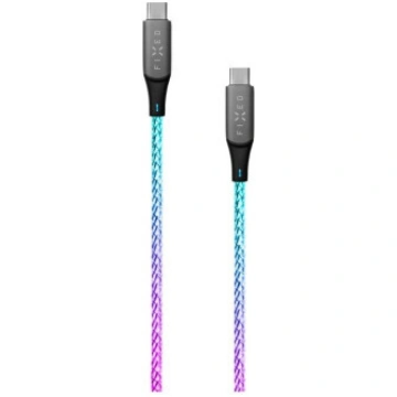 Fixed | Glowing Charging Cable USB-C/USB-C, PD sup