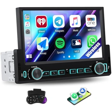 SIXTOP Auto stereo ar bezvadu Carplay Android 7 co