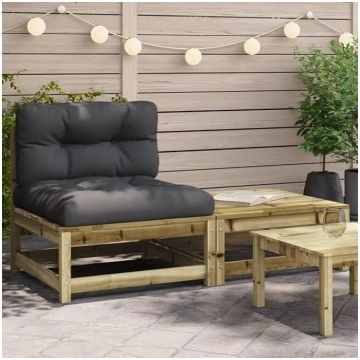 Homgoday Garden Sofa without Armrests with Cushion