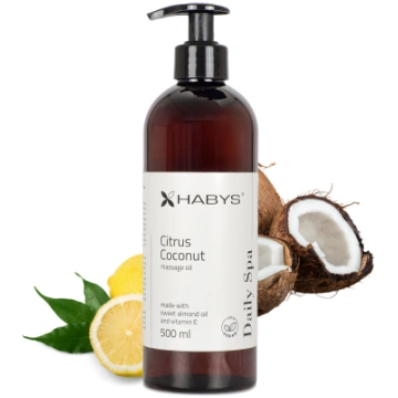 Citrusaugļu un kokosriekstu masāžas eļļa, 500 ml H