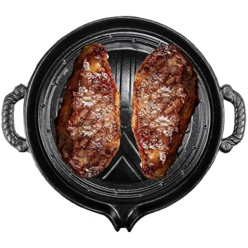 Grila panna no čuguna, grilēšanas panna, 31,7/30/8