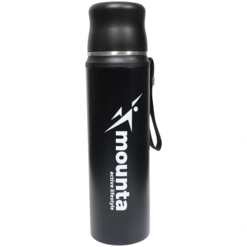 MOUNTA Termoss 1000ml melns max. 15 stundas