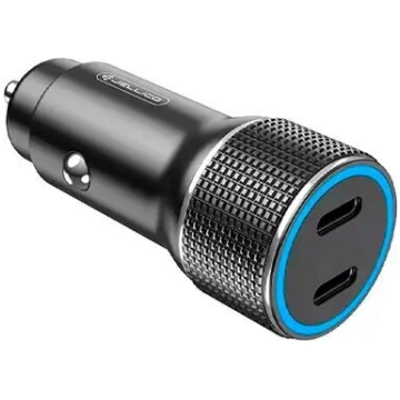 Auto lādētājs 2 x USB Type-C, 12-24V, 3A Jellico