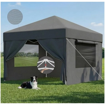 JUMMICO Pop Up Saliekamā lapene, 3 x 3 m lapene ar