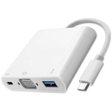 Qoltec Hub Adapter USB-C 3.1 3in1 | USB 3.0 | VGA 