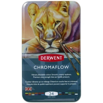 Krāsainie zīmuļi - Derwent - Chromaflow - 24 gabal