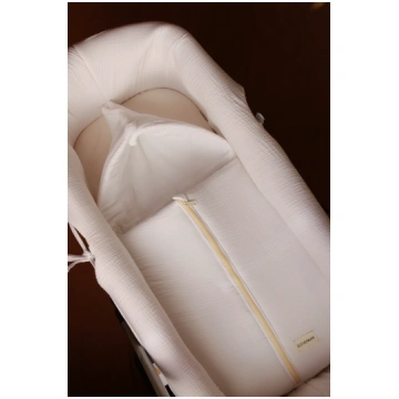 Vestidura Cochecito Gasa Blanca + Gasa Cruda Rever