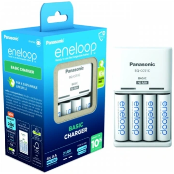 Eneloop basic charger BQCC51 + AA 4 pcs