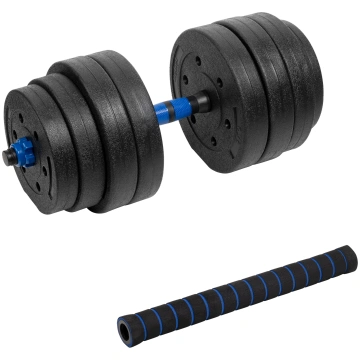 Regulējama bitumena hantele ar savienotāju 1x20kg,