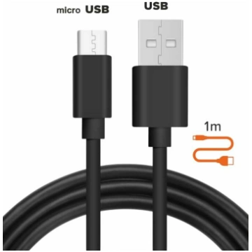 Kabelis Alburnus, Micro USB, 100 cm, melna krās