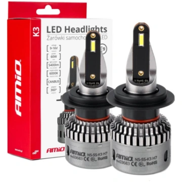 LED priekšējo lukturu spuldzes K3 sērijas H7 12V 6