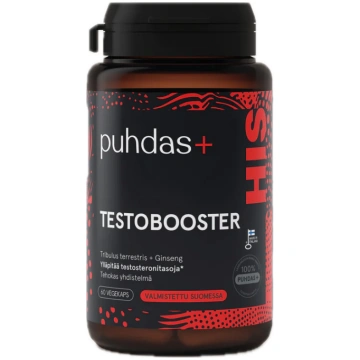 Puhdas+ Testosterone booster, 60 veg capsules (665