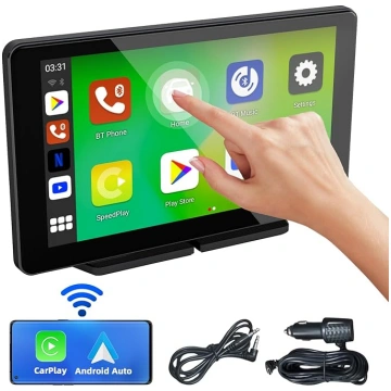 7 collu bezvadu Carplay displejs, pārnēsājams auto