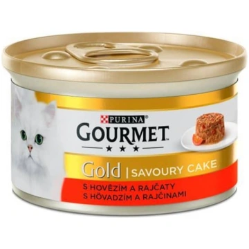 GOURMET GOLD SAVOURY CAKE kaķu konservi Liellops, 