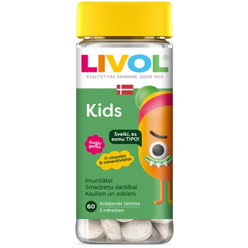 LIVOL Multi Kids Ar Augļu Garšu košļājamās tablete