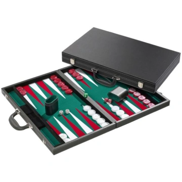 Philos Backgammon, green, Tournament, imitation le