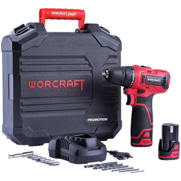 Li-ion Cordless drill 12V with accesorries in plas