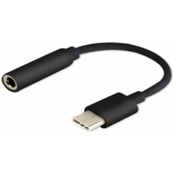 Kabelis Savio USB Type C Male - 3.5mm Female Black