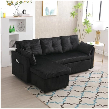 Ball & Cast L-shaped Corner Sofa Bed with Sleep Fu